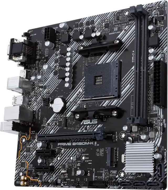 Alt view image 5 of 20 - ASUS PRIME B450M-K II (90MB1600-M0EAY0) AM4 AMD B450 SATA 6Gb/s Micro ATX AMD Motherboard