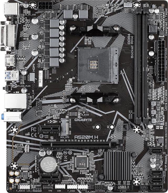 GIGABYTE A520M H AM4 Micro ATX AMD Motherboard Newegg