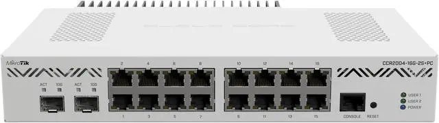Main image of Mikrotik CCR2004-16G-2S+ 16x Gigabit Ethernet Ports 2x10G SFP+ New Sealed