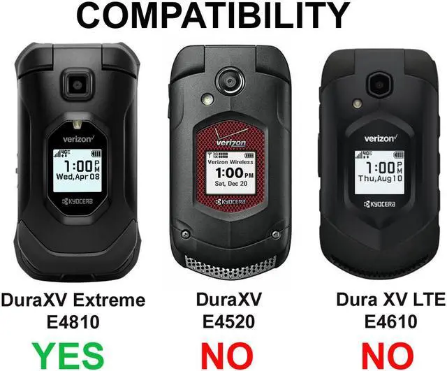 Alt view image 7 of 7 - DuraXV Extreme Holster Case, E4810 TRU Flex Holster with Swivel Belt Clip, Case for Kyocera DuraXV Extreme E4810 by Wireless ProTech