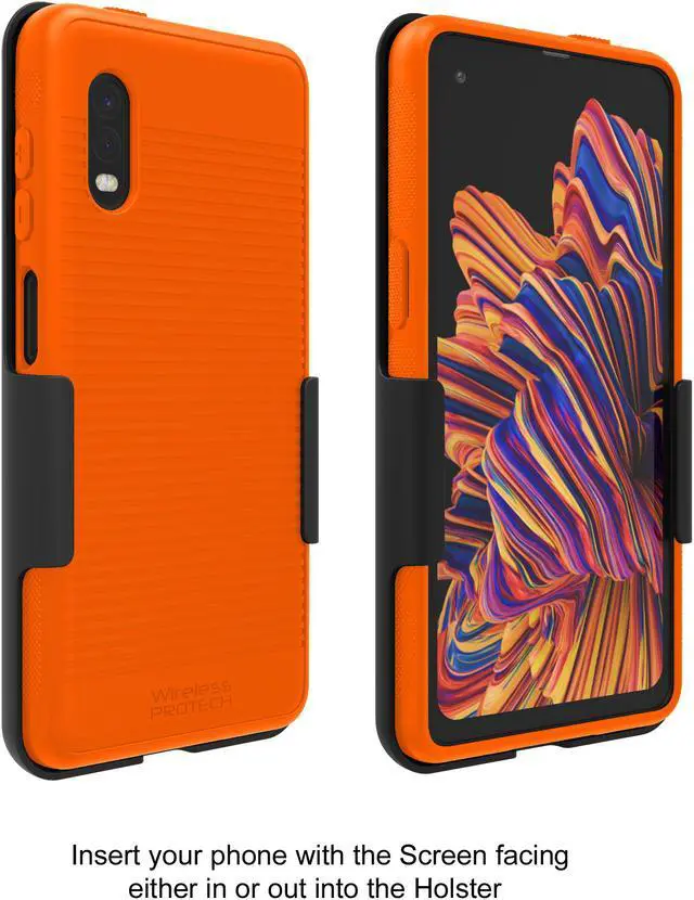 Alt view image 2 of 7 - Wireless ProTech Flex Skin Case and Belt Clip Holster Combo for Samsung Galaxy XCover Pro SM-G715