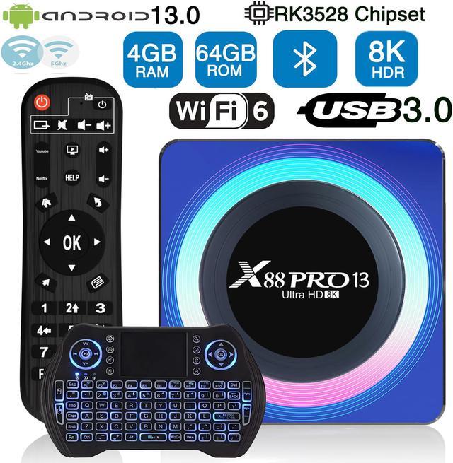 X88 PRO 13 Smart TV Box Android 13 TV Box 8K HD WIFI6 Set Top Box BT5.0  RK3528
