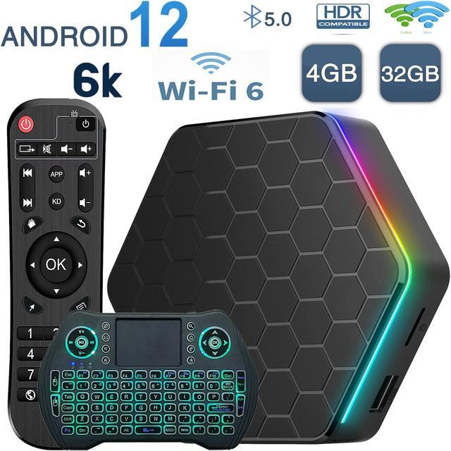 EASYTONE Android TV Box 12.0,TV Box Android 4GB 32GB with H618  Chipest,WiFi6 BT5.0 6K TV Box 2.4/5G WiFi Ethernet Smart TV Box Android  with Mini