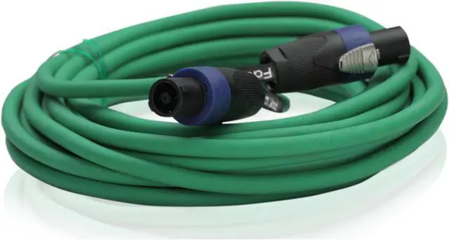 Alt view image 4 of 7 - Speakon to Speakon Cables (2 Pack) by FAT TOAD | 25ft Professional DJ Pro Audio Green Speaker PA Cord with Twist Lock Connector | 12 AWG Wire for Impeccable Studio Recording & Stage Performance Gear