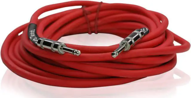Alt view image 3 of 7 - 10 PACK - 25FT Speaker Cables by FAT TOAD | Quarter Inch 12 AWG Gauge Wire for Amp, Music Studio Recording & Stage Gear | 1/4" to 1/4 Male Jack Professional Pro Audio Red DJ Speakers PA Patch Cords