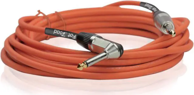 Alt view image 2 of 7 - 24 PACK - Right Angled Guitar Cables by FAT TOAD | Instrument Cords 20FT 1/4 Quarter Inch Straight-End 24GA Wires for Electric Guitar Pedal, Bass, Keyboards, Speaker Amplifier & Audio Studio Recording