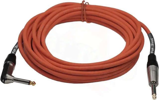 Alt view image 4 of 7 - 24 PACK - Right Angled Guitar Cables by FAT TOAD | Instrument Cords 20FT 1/4 Quarter Inch Straight-End 24GA Wires for Electric Guitar Pedal, Bass, Keyboards, Speaker Amplifier & Audio Studio Recording