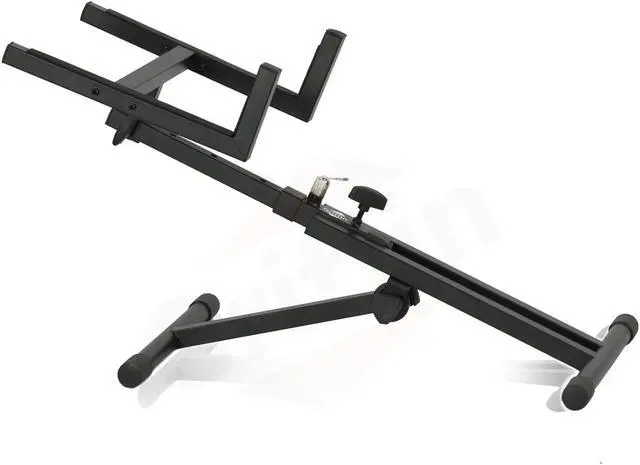 Alt view image 3 of 7 - Guitar Combo Amplifier Stand by GRIFFIN | PA Speaker Karaoke Monitor Holder | Low Profile Pro-Audio Amp Tilt Back Mount Stand | Adjustable Speaker Cabinet Stage Equipment Platform Riser & Studio Chair