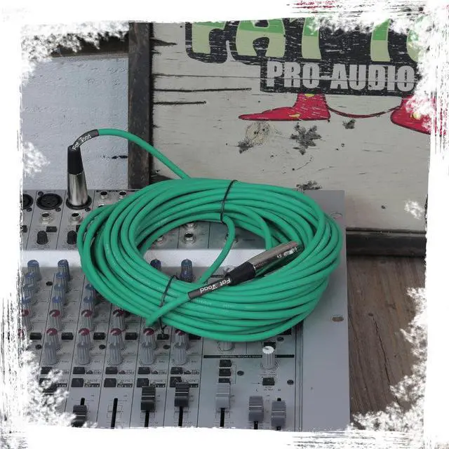 Alt view image 7 of 7 - XLR Microphone Cables (4 Pack) by FAT TOAD | 50ft Professional Pro Audio Green Mic Cord Extension Patch with Lo-Z Connector | 20 AWG Shielded Wire & Balanced for Music Recording Studio Mixer Gear