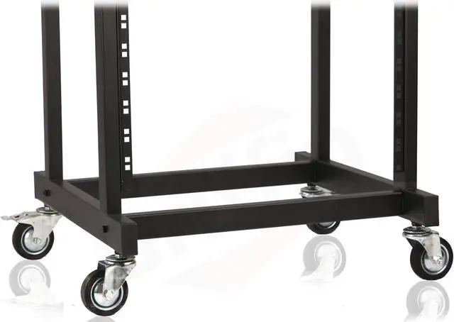Alt view image 3 of 6 - GRIFFIN Rack Mount Cart Stand & Top Mixer Platform 25U | Rolling Music Studio Booth Case Holder | Pro Audio Recording Cabinet Mount Rails | Sound Stage Equipment DJ Gear Display for Amplifier, Effects