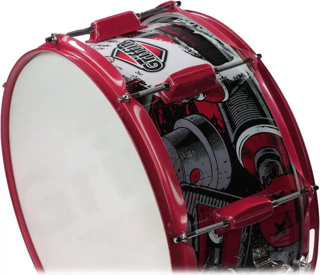 Alt view image 3 of 7 - Snare Drum by GRIFFIN | Birch Wood Shell 14"x6.5" with Custom Graphic Wrap (Limited Edition) | Percussion Acoustic Musical Instrument Kit & Drummers Key | 8 Metal Lugs, Head Set & Strainer Throw Off