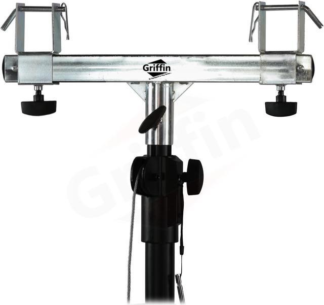 Alt view image 2 of 7 - Light Trussing Stands by GRIFFIN | T Adapter DJ Booth Kit & Truss System for Lighting Cans & Speakers | Pro-Audio Stage Platform Hardware Mounting Package | PA Equipment Gear Holder | Live Music Gigs