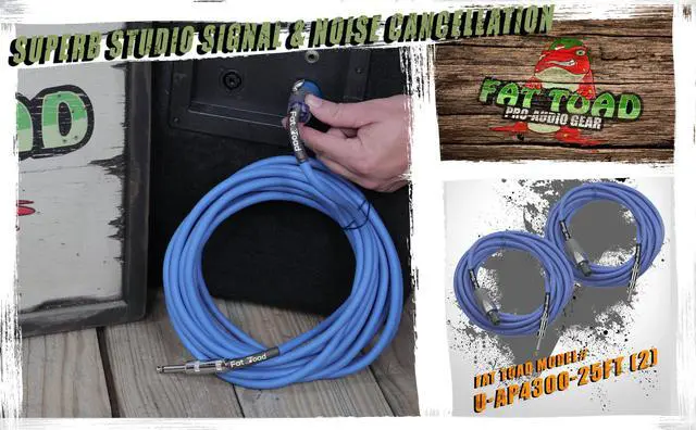 Alt view image 5 of 6 - Speakon to 1/4" Male Cables (2 Pack) by FAT TOAD | 25 ft Professional Pro Audio Blue DJ Speaker PA Cord with Twist Lock Connector | 12 AWG Wire for Impeccable Studio Recording & Stage Performance Gear