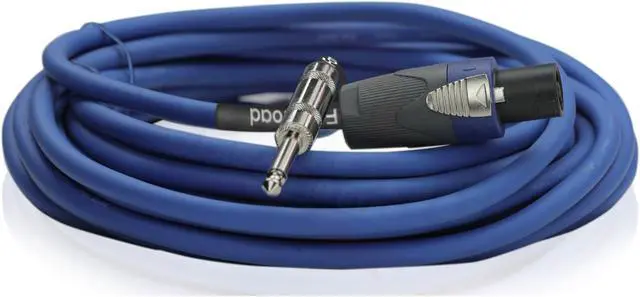 Alt view image 3 of 6 - Speakon to 1/4" Male Cables (2 Pack) by FAT TOAD | 25 ft Professional Pro Audio Blue DJ Speaker PA Cord with Twist Lock Connector | 12 AWG Wire for Impeccable Studio Recording & Stage Performance Gear
