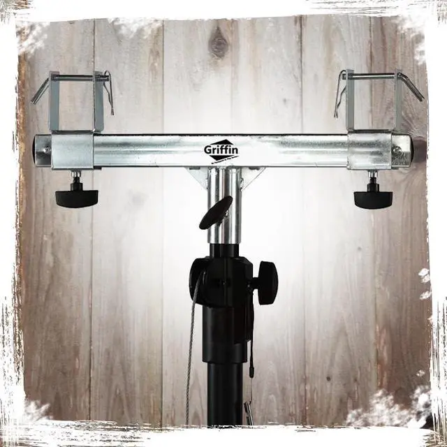 Alt view image 5 of 7 - T Adapters for Lighting Truss Stands (2) by Griffin | Triangle or Square Trussing Bracket Mounts for Light Cans & DJ Effects | Pro-Audio Stage Hardware Holders | PA Equipment Gear Holder Live Music