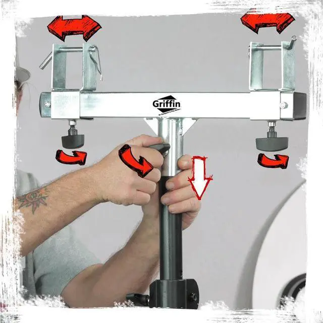Alt view image 7 of 7 - T Adapters for Lighting Truss Stands (2) by Griffin | Triangle or Square Trussing Bracket Mounts for Light Cans & DJ Effects | Pro-Audio Stage Hardware Holders | PA Equipment Gear Holder Live Music
