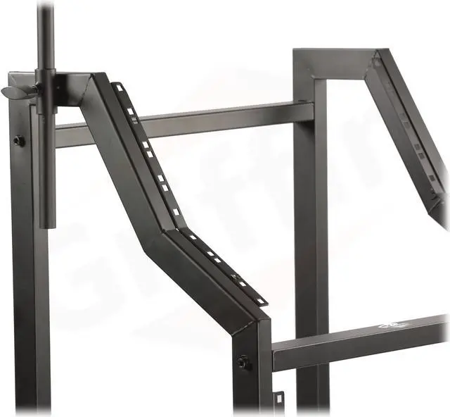 Alt view image 6 of 6 - GRIFFIN Rack Mount Cart Stand & Top Mixer Platform 25U | Rolling Music Studio Booth Case Holder | Pro Audio Recording Cabinet Mount Rails | Sound Stage Equipment DJ Gear Display for Amplifier, Effects