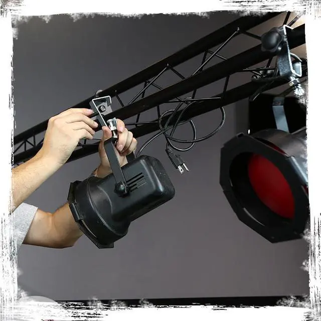 Alt view image 7 of 7 - DJ Triangle Truss Extension Lighting System by GRIFFIN | Mounts on your Speaker Stands | Trussing Stage Kit for Smoke Machines & Dance Laser Lights | C Clamps Mounting Brackets & Platform Hardware Set