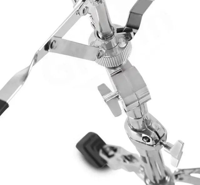 Alt view image 7 of 7 - GRIFFIN Premium Snare Drum Stand | Heavy-Duty Weight Mount for Snares, Tom Drums & Practice Pad | Double Braced Percussion Hardware Kit | Adjustable Height & Tilting Gear Clamp Style Basket Holder