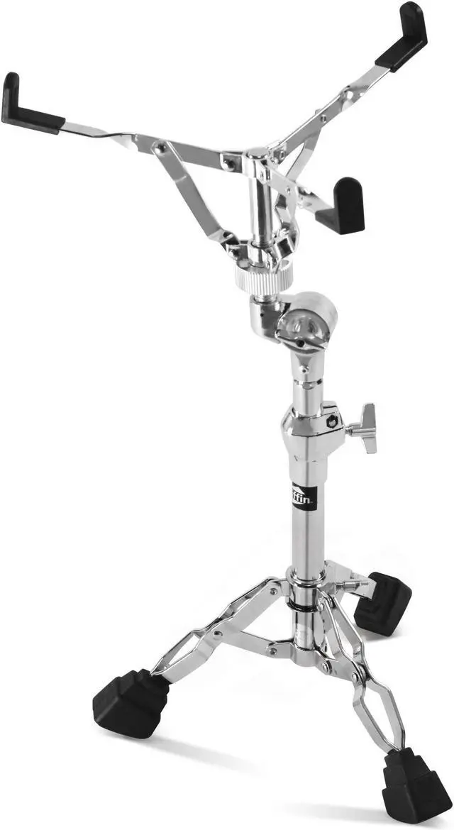 Alt view image 6 of 7 - GRIFFIN Premium Snare Drum Stand | Heavy-Duty Weight Mount for Snares, Tom Drums & Practice Pad | Double Braced Percussion Hardware Kit | Adjustable Height & Tilting Gear Clamp Style Basket Holder