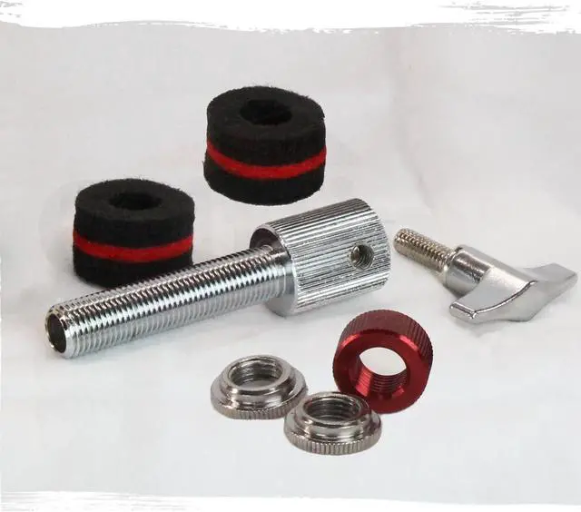 Alt view image 6 of 7 - GRIFFIN Hi-Hat Clutch Mount Deluxe Version | Alloy Metal Speed Threads | Universal Holder to Fit Most Hi-Hat Cymbals,  Rods & Hihat Stands | Red locking Nut