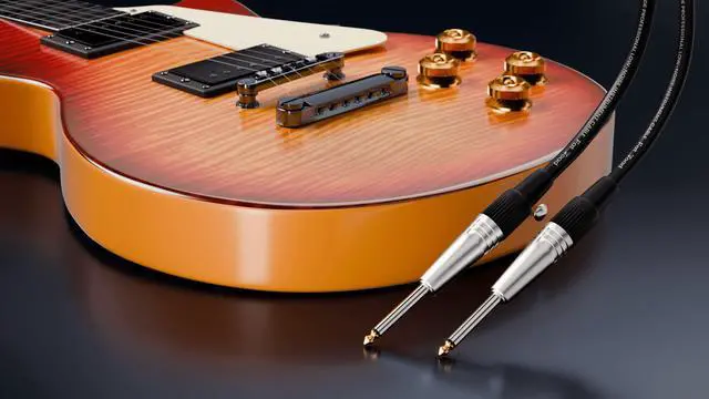 Alt view image 5 of 6 - 24 PACK - FAT TOAD 20FT Guitar Cords Instrument Cables | 24 AWG Patch Conductor for Electric Guitar, Bass, Amplifier, Speaker, Keyboard & Recording Studio | Shielded 1/4 Inch Gold Straight-End Wires