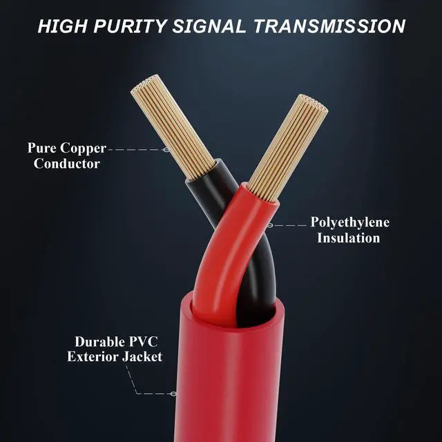 Alt view image 4 of 7 - 10 PACK - 25FT Speaker Cables by FAT TOAD | Quarter Inch 12 AWG Gauge Wire for Amp, Music Studio Recording & Stage Gear | 1/4" to 1/4 Male Jack Professional Pro Audio Red DJ Speakers PA Patch Cords