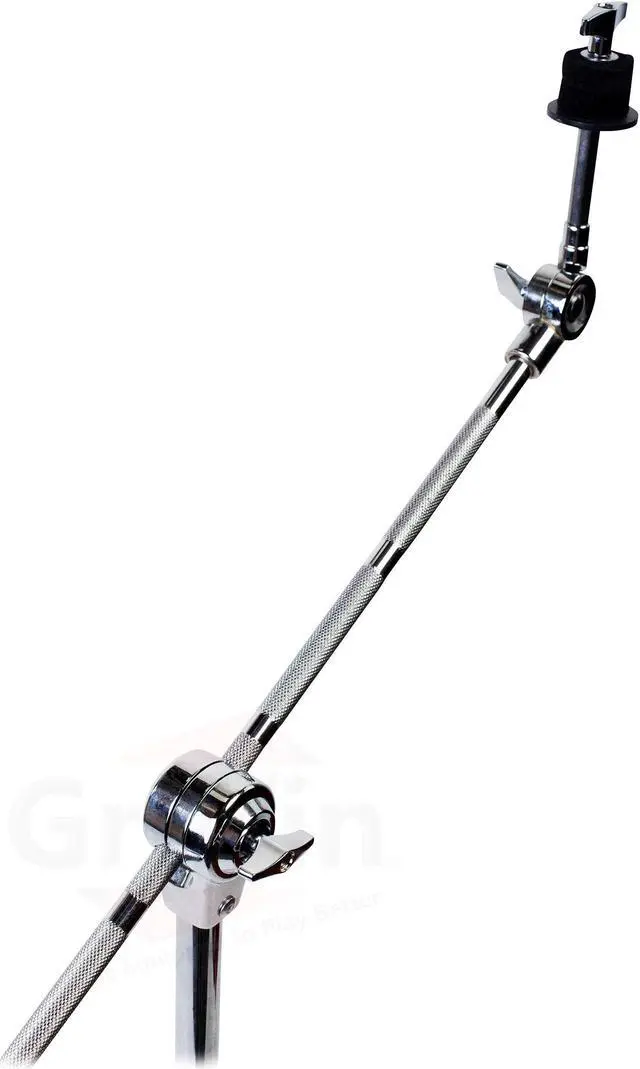 Alt view image 3 of 7 - 3 PACK - Cymbal Stand With Boom Arm & Snare Drum Stand Kit by GRIFFIN | Percussion Chrome Gear Hardware Set with Double Braced Legs | Counterweight Adapter for Mounting Crash, Ride, Splash Cymbals