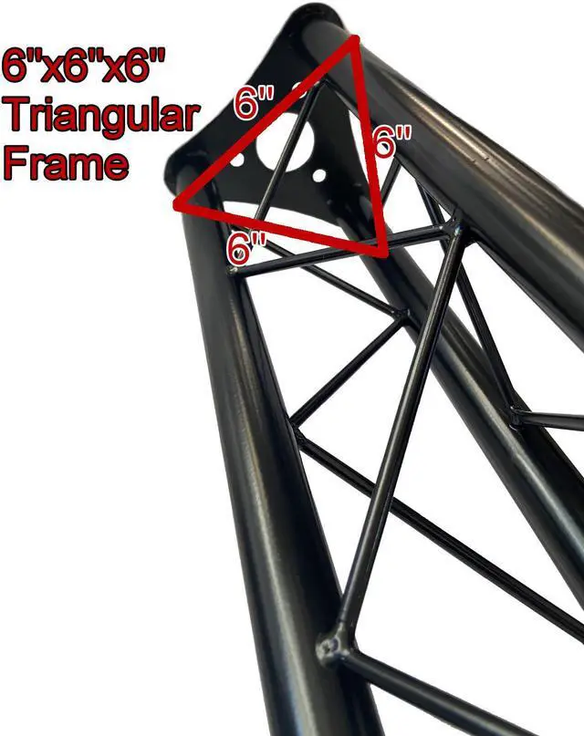 Alt view image 5 of 7 - 3-PACK Stage Mount Triangle Truss Extension by GRIFFIN | 5Ft Trussing Sections for DJ Booth Lighting System Stand | Mount Light Cans & Sound Effects for Pro Audio Equipment Gear | Parties, Live Gigs