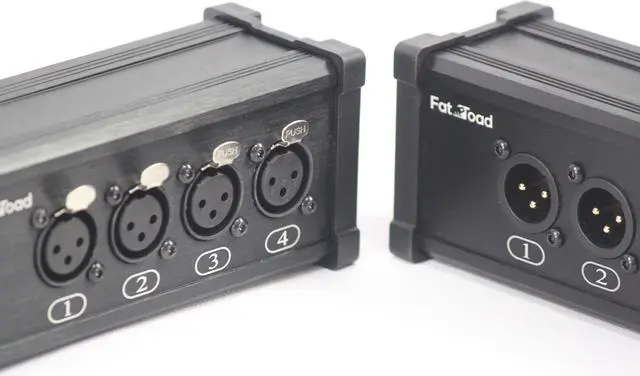 Alt view image 4 of 7 - 4 Channel DMX Hub Over Network Signal XLR Cable Extender FAT TOAD | Male & Female Pack with 3 Pin XLR to RJ45 Ethercon Wire for Live Stage Sound Monitoring, Studio Recording & DJ Lighting, PA AES-EBU