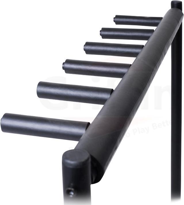 Alt view image 3 of 7 - Seven Guitar Rack Stand by GRIFFIN | Floor Storage Holder for Multiple Guitars | Neck Mount Support For Electric, Acoustic Bass, Accessories | Recording Studios, Schools, Stage Performers, Wall Hanger