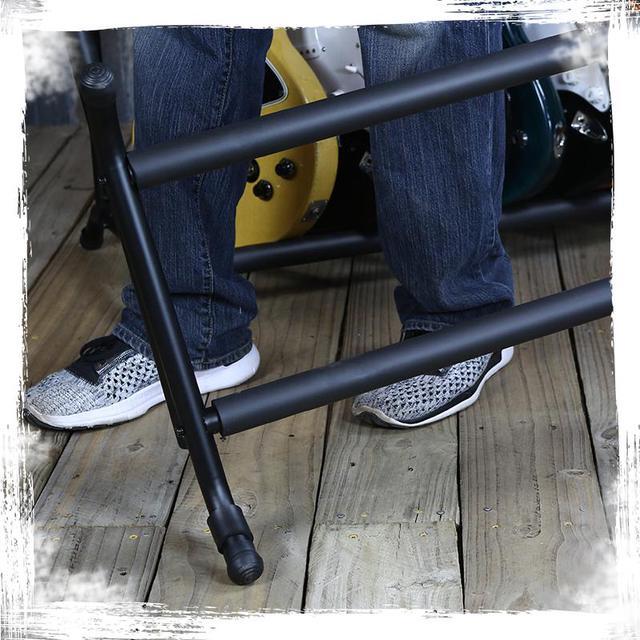 Alt view image 5 of 7 - Seven Guitar Rack Stand by GRIFFIN | Floor Storage Holder for Multiple Guitars | Neck Mount Support For Electric, Acoustic Bass, Accessories | Recording Studios, Schools, Stage Performers, Wall Hanger