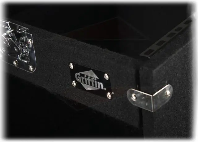 Alt view image 3 of 6 - Ultimate Rackmount Studio Mixer Flight Road Case By GRIFFIN | 25U Mount Space Pro-Audio Amp Cabinet Travel Trunk For Music Gear Recording Equipment | Portable DJ Sound Booth Rack Stand Carpet PA Cart