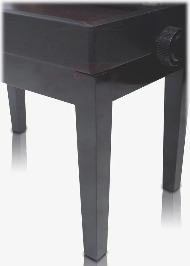 Alt view image 6 of 7 - GRIFFIN Premium Antique Piano Bench | Adjustable Black Solid Wood Frame & PU Leather Padded Cushion | Vintage Ergonomic Musicians Keyboard Chair | Guitar Stool, Home Vanity Bench | Sheet Music Storage