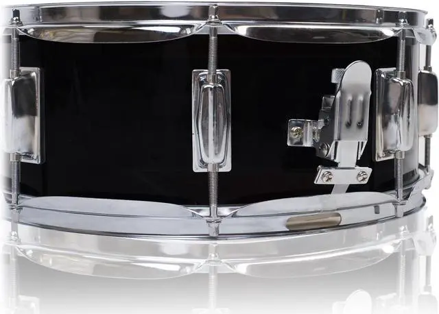Alt view image 2 of 7 - GRIFFIN Snare Drum | Poplar Wood Shell 14" x 5.5" with Black PVC & Coated Head | Acoustic Marching Percussion Musical Instrument Set with Drummers Key, 8 Metal Tuning Lugs & Snare Strainer Throw Off
