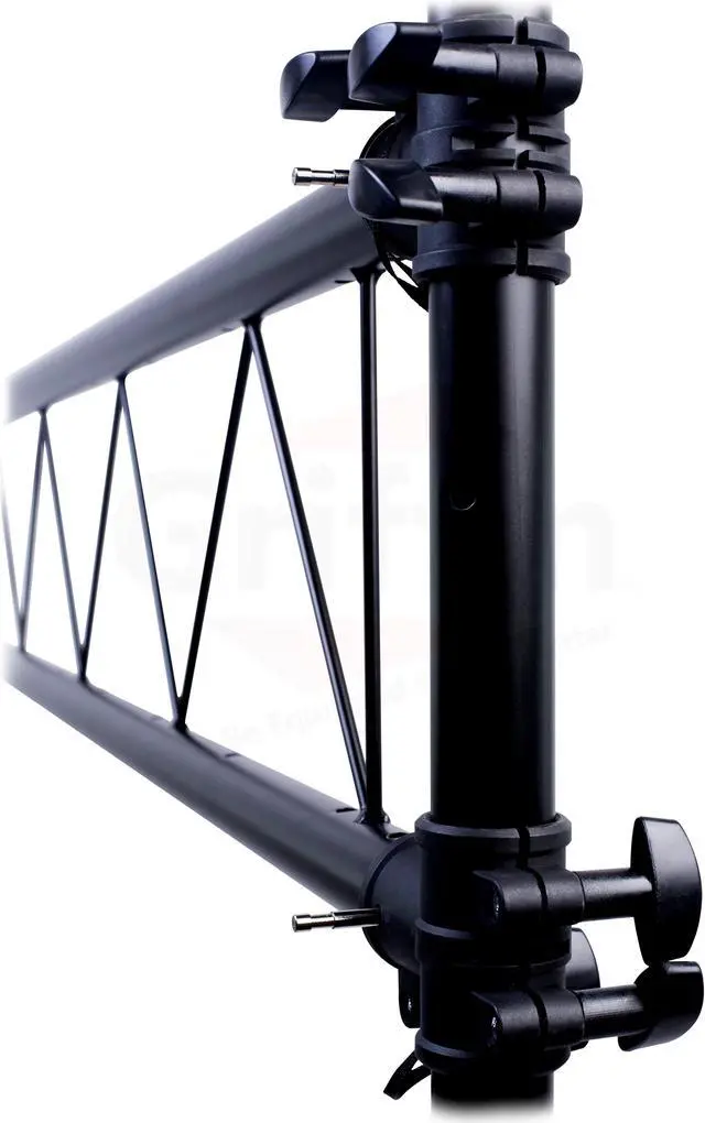 Alt view image 3 of 8 - Light Truss Stand System by GRIFFIN | I-Beam Trussing Set & DJ Booth Platform Kit | Hanging Mount Lighting Package for Music Gear, PA Speakers, Can Lights | T-Bar Extension for Portable Audio Stage