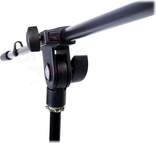 Alt view image 3 of 7 - Microphone Boom Stand with Mic Clip Adapter (Pack of 6) by GRIFFIN | Adjustable Holder Mount For Studio Recording Accessories, Singing Vocal Karaoke, Live Stage | Tripod Folding Legs & Telescoping Arm