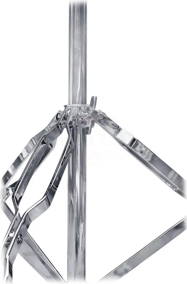 Alt view image 5 of 7 - 4 PACK - Straight Cymbal Stand Set by GRIFFIN | Double Braced Legs, Slip-Proof Gear Holder & Light-Duty for Mobile Drummers | Percussion Chrome Drum Hardware Kit for Mounting Crash & Splash Cymbals