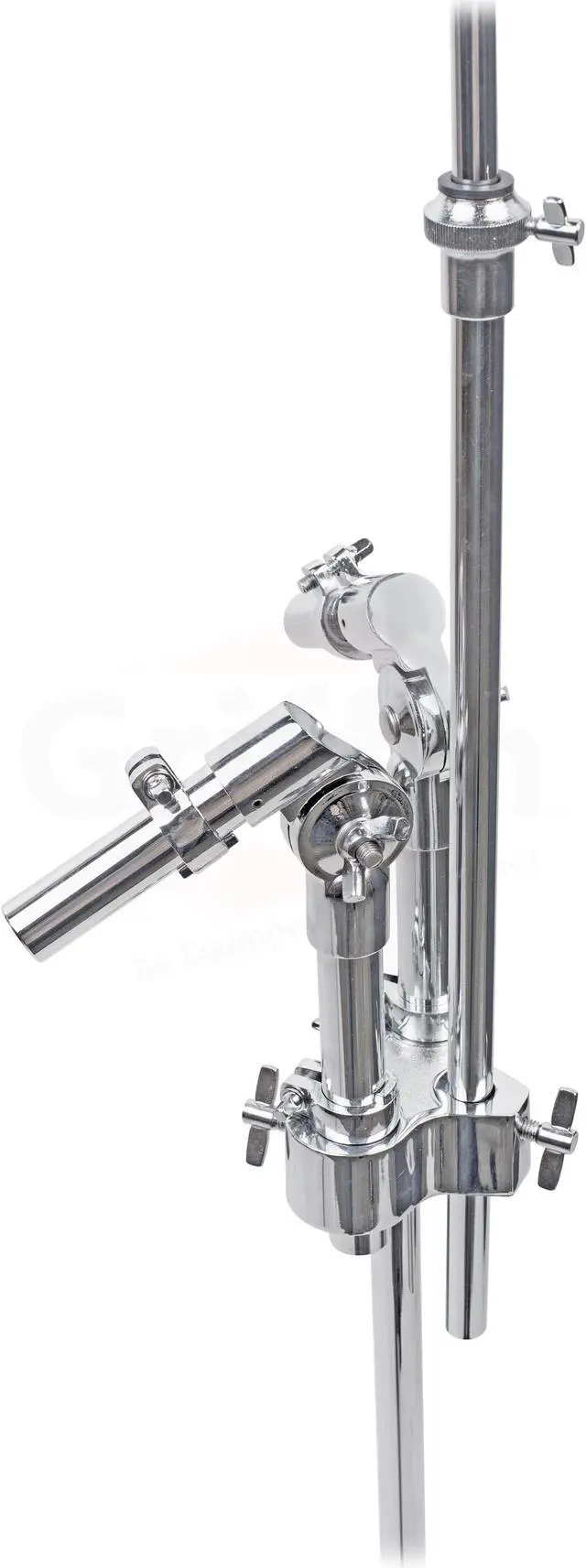 Alt view image 3 of 8 - Double Tom Drum Stand with Cymbal Arm by GRIFFIN | Drummers Percussion Set Hardware with Dual Drum Mounts | Medium Duty Tom Holder with Double Braced Tripod Legs | Accommodates All Standard Cymbals