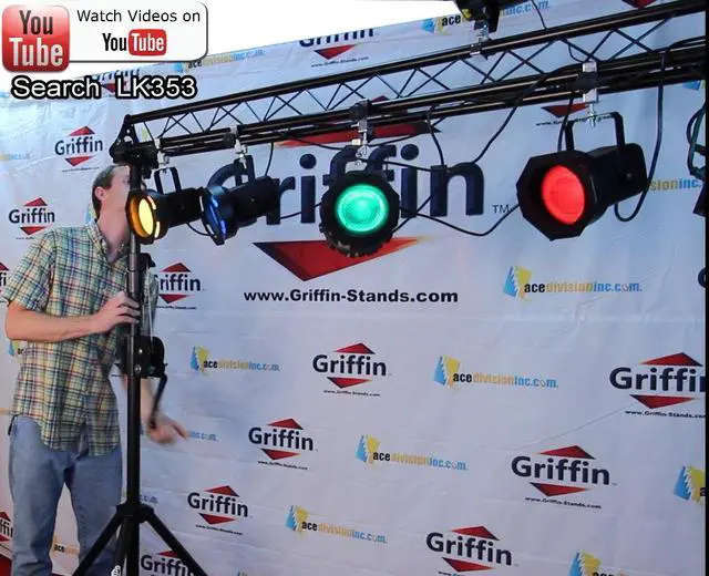 Alt view image 3 of 7 - DJ Triangle Truss Extension Lighting System by GRIFFIN | Mounts on your Speaker Stands | Trussing Stage Kit for Smoke Machines & Dance Laser Lights | C Clamps Mounting Brackets & Platform Hardware Set