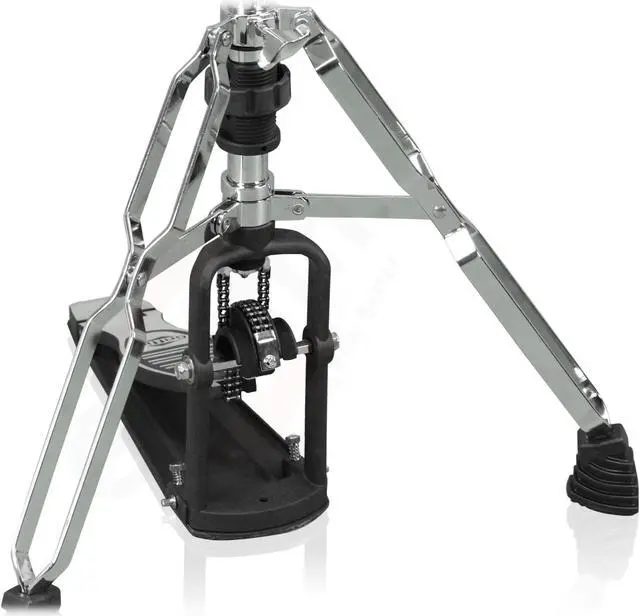 Alt view image 5 of 6 - Premium 2 Leg Hi-Hat Stand by GRIFFIN | Heavy Duty Hihat Cymbal Foot Pedal with Drum Key | Folding Two Leg Style Converts to a No Leg High Hat Mount | Double Braced Chrome Percussion Hardware Mount