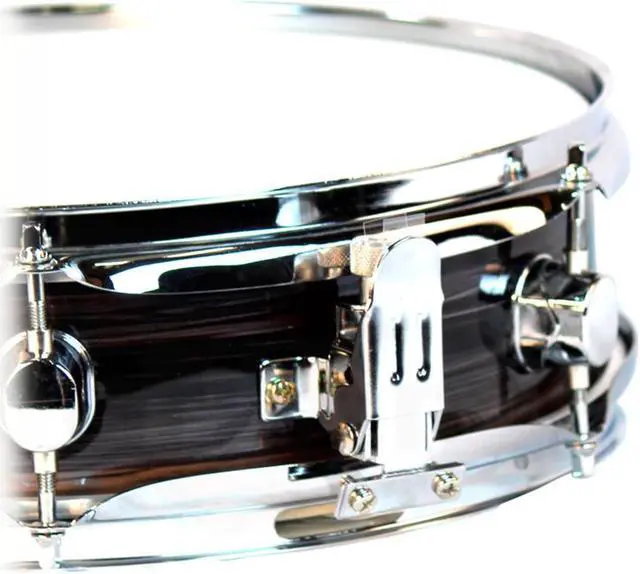 Alt view image 2 of 7 - Piccolo Snare Drum 13" x 3.5" by GRIFFIN | 100% Poplar Wood Shell with Zebra Wood Finish & Coated Drum Head | Professional Marching Drummers Percussion Instrument with Bright Tone & Brilliant Attack