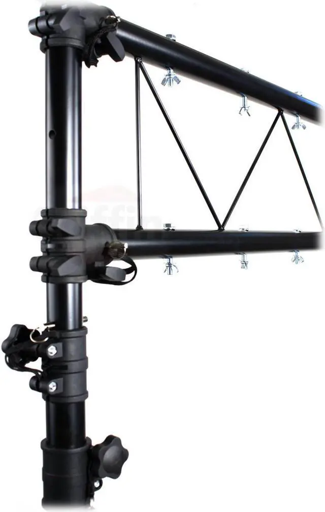 Alt view image 6 of 8 - Light Truss Stand System by GRIFFIN | I-Beam Trussing Set & DJ Booth Platform Kit | Hanging Mount Lighting Package for Music Gear, PA Speakers, Can Lights | T-Bar Extension for Portable Audio Stage