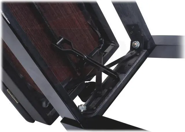 Alt view image 5 of 7 - GRIFFIN Premium Antique Piano Bench | Adjustable Black Solid Wood Frame & PU Leather Padded Cushion | Vintage Ergonomic Musicians Keyboard Chair | Guitar Stool, Home Vanity Bench | Sheet Music Storage
