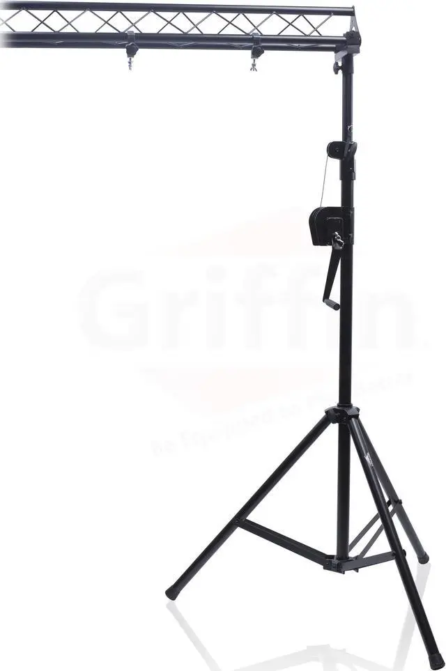 Alt view image 2 of 7 - GRIFFIN - Crank Up Triangle Light Truss System | DJ Booth Trussing Stand Kit for Light Cans & Speakers | Pro Audio Lighting Stage Platform Hardware Package | Portable Music Equipment Mount Gear Holder