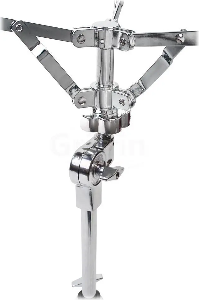 Alt view image 6 of 7 - 3 PACK - Cymbal Stand With Boom Arm & Snare Drum Stand Kit by GRIFFIN | Percussion Chrome Gear Hardware Set with Double Braced Legs | Counterweight Adapter for Mounting Crash, Ride, Splash Cymbals