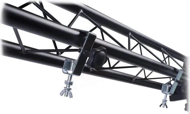 Alt view image 2 of 7 - DJ Triangle Truss Extension Lighting System by GRIFFIN | Mounts on your Speaker Stands | Trussing Stage Kit for Smoke Machines & Dance Laser Lights | C Clamps Mounting Brackets & Platform Hardware Set