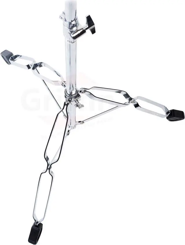 Alt view image 7 of 7 - 4 PACK - Straight Cymbal Stand Set by GRIFFIN | Double Braced Legs, Slip-Proof Gear Holder & Light-Duty for Mobile Drummers | Percussion Chrome Drum Hardware Kit for Mounting Crash & Splash Cymbals