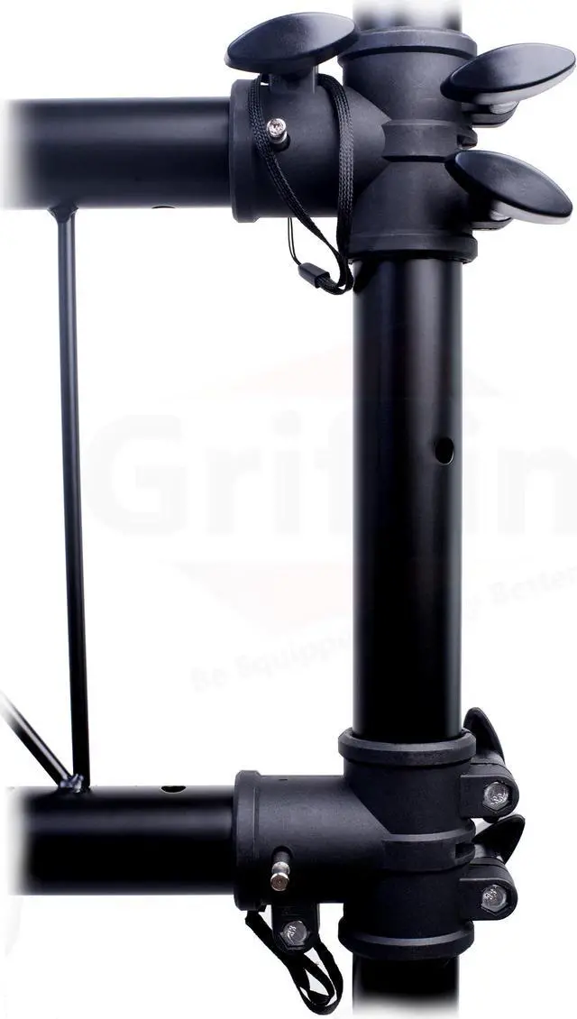 Alt view image 8 of 8 - Light Truss Stand System by GRIFFIN | I-Beam Trussing Set & DJ Booth Platform Kit | Hanging Mount Lighting Package for Music Gear, PA Speakers, Can Lights | T-Bar Extension for Portable Audio Stage