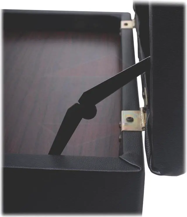 Alt view image 7 of 7 - GRIFFIN Premium Antique Piano Bench | Adjustable Black Solid Wood Frame & PU Leather Padded Cushion | Vintage Ergonomic Musicians Keyboard Chair | Guitar Stool, Home Vanity Bench | Sheet Music Storage